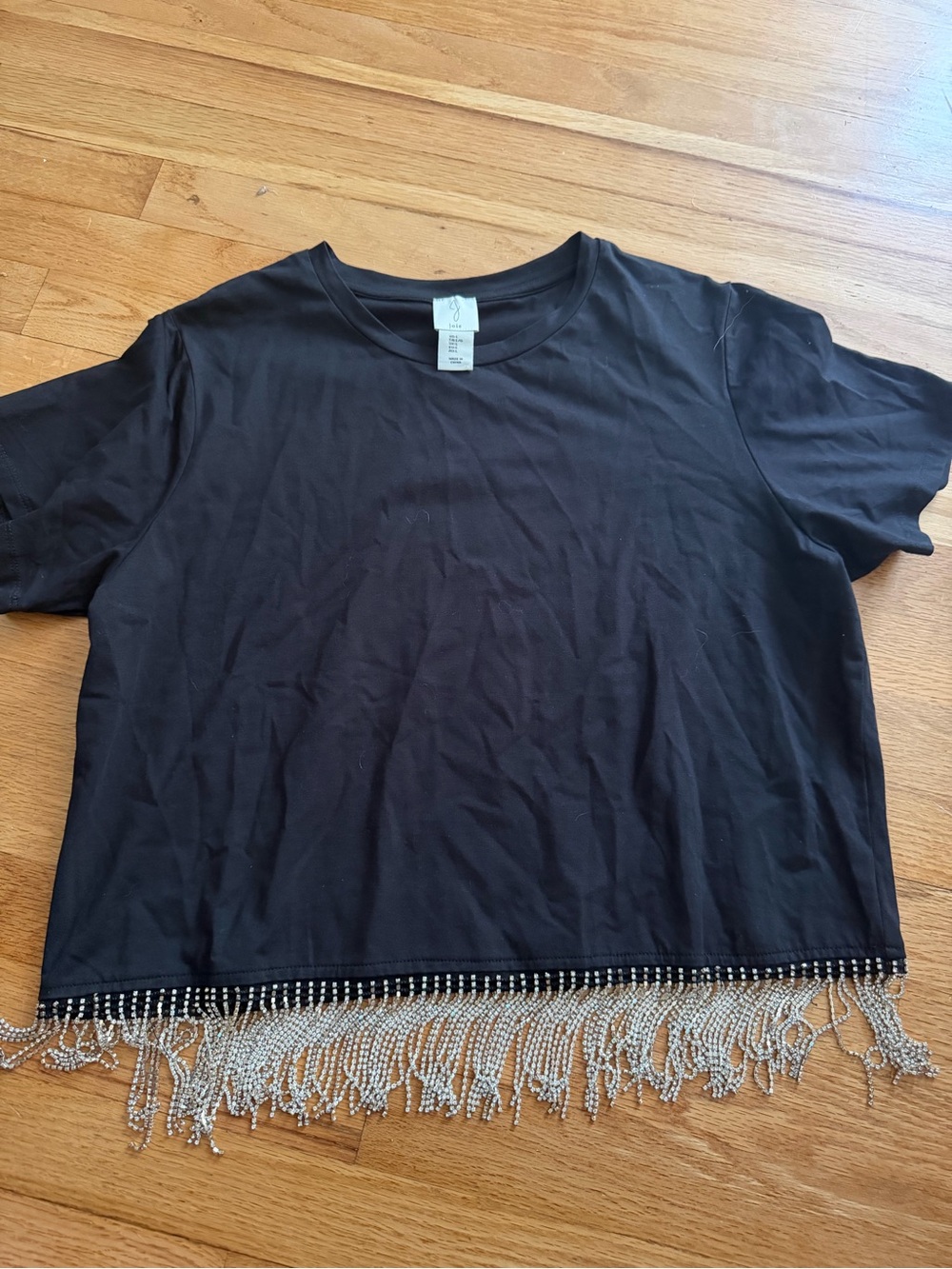 Joie Black Crew Neck Short Sleeve Top
